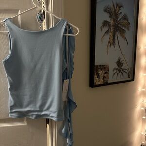 Blue Sleeveless Top